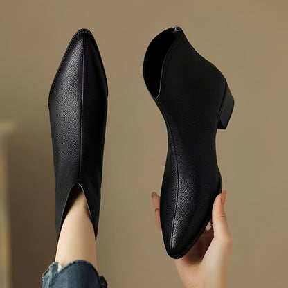 Abbie - Casual short leather boots for women