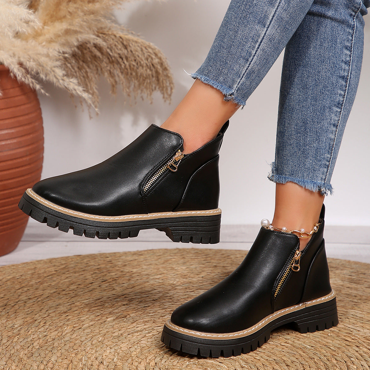 Rowanne - Bottines élégantes avec fermeture éclair pour femmes