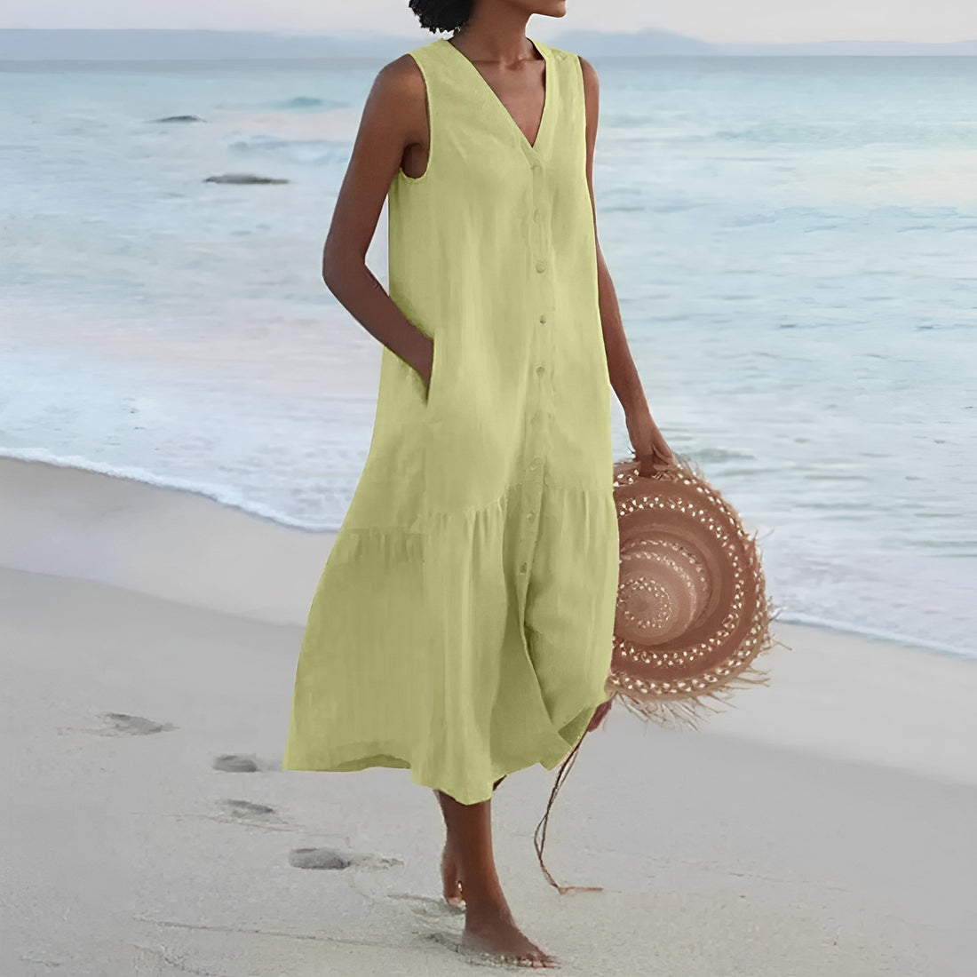 Claudia - Robe d'été ample à col en V