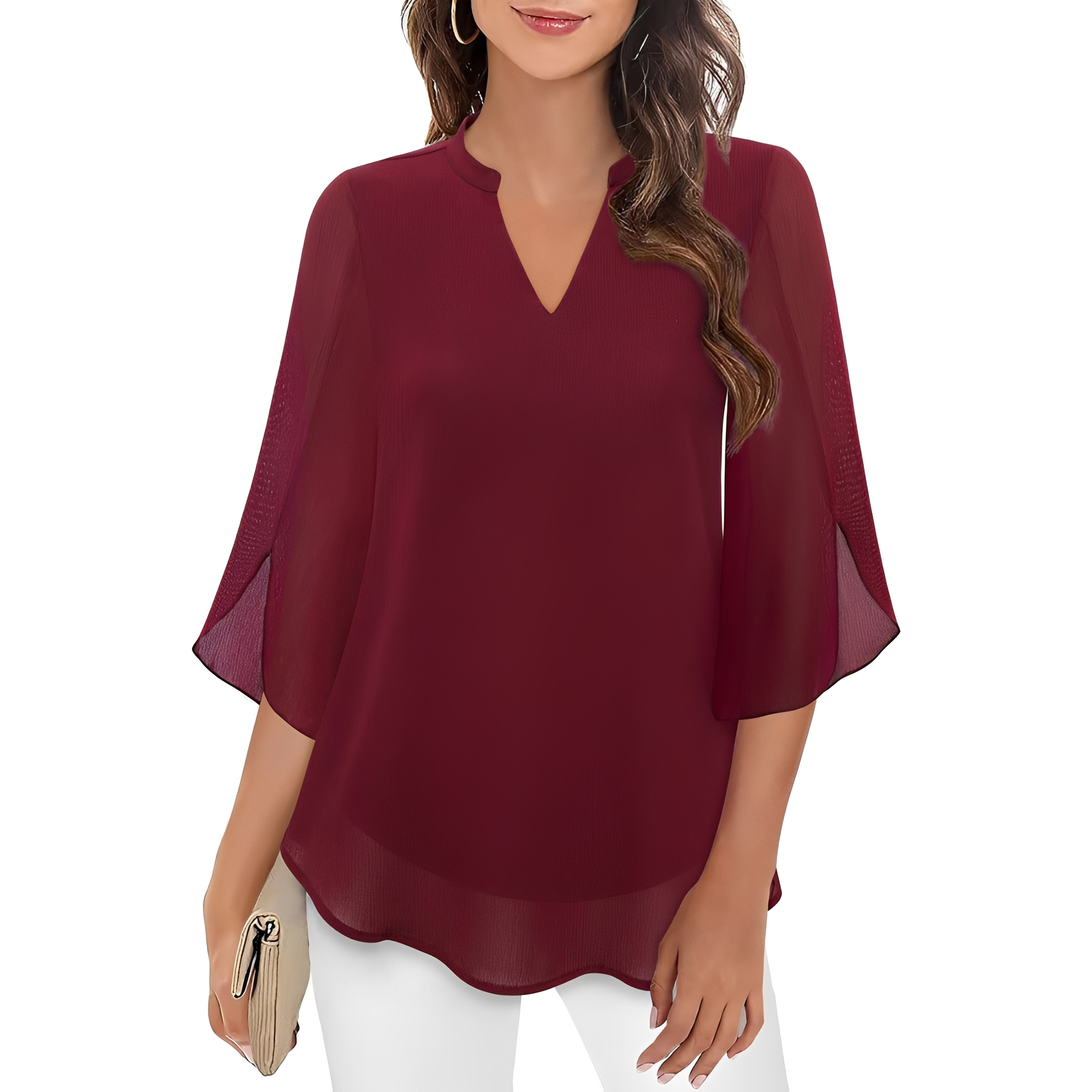 Vanessa - Blouse ample à col en V pour femmes