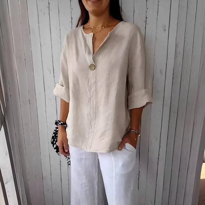 Stephanie - Chemise en lin légère pour femme