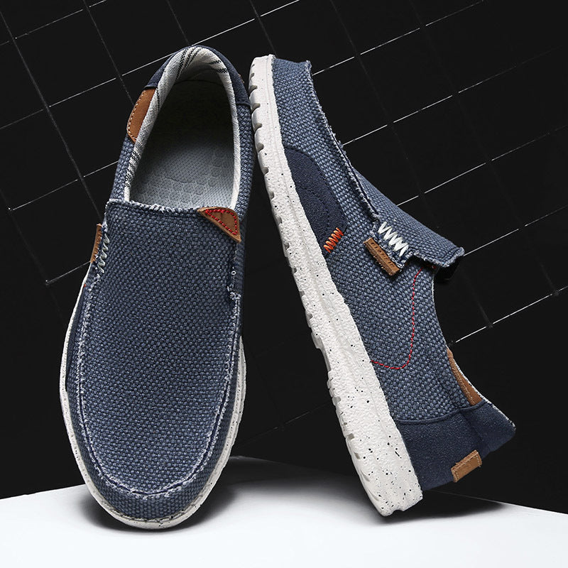 Maxwell - Stylés, légers slippers en toile pour hommes