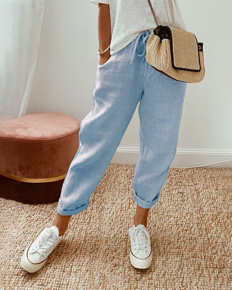 Mel - Pantalon d'été tendance et léger for women