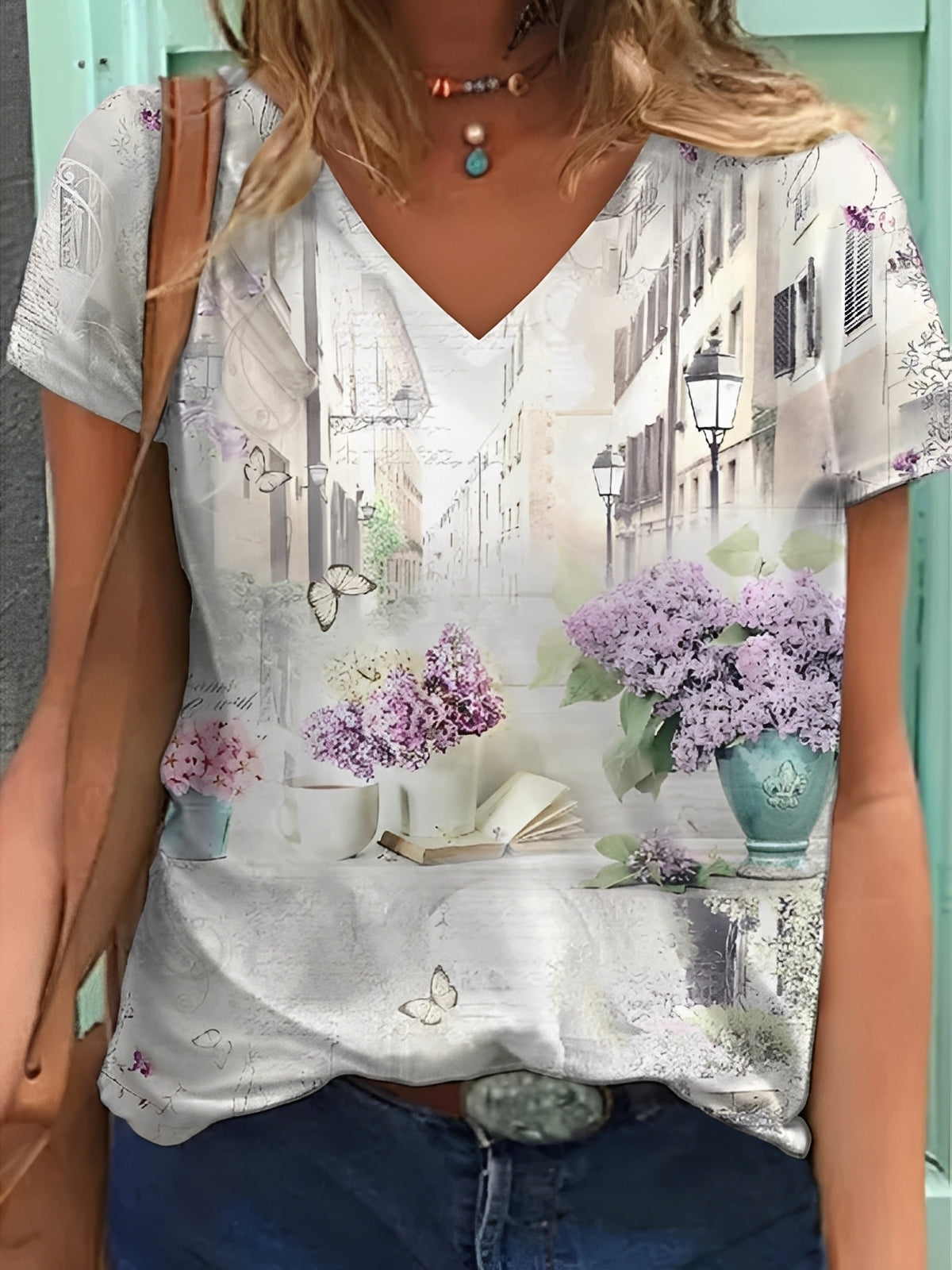 Niki - Haut élégant à motif floral pour femmes
