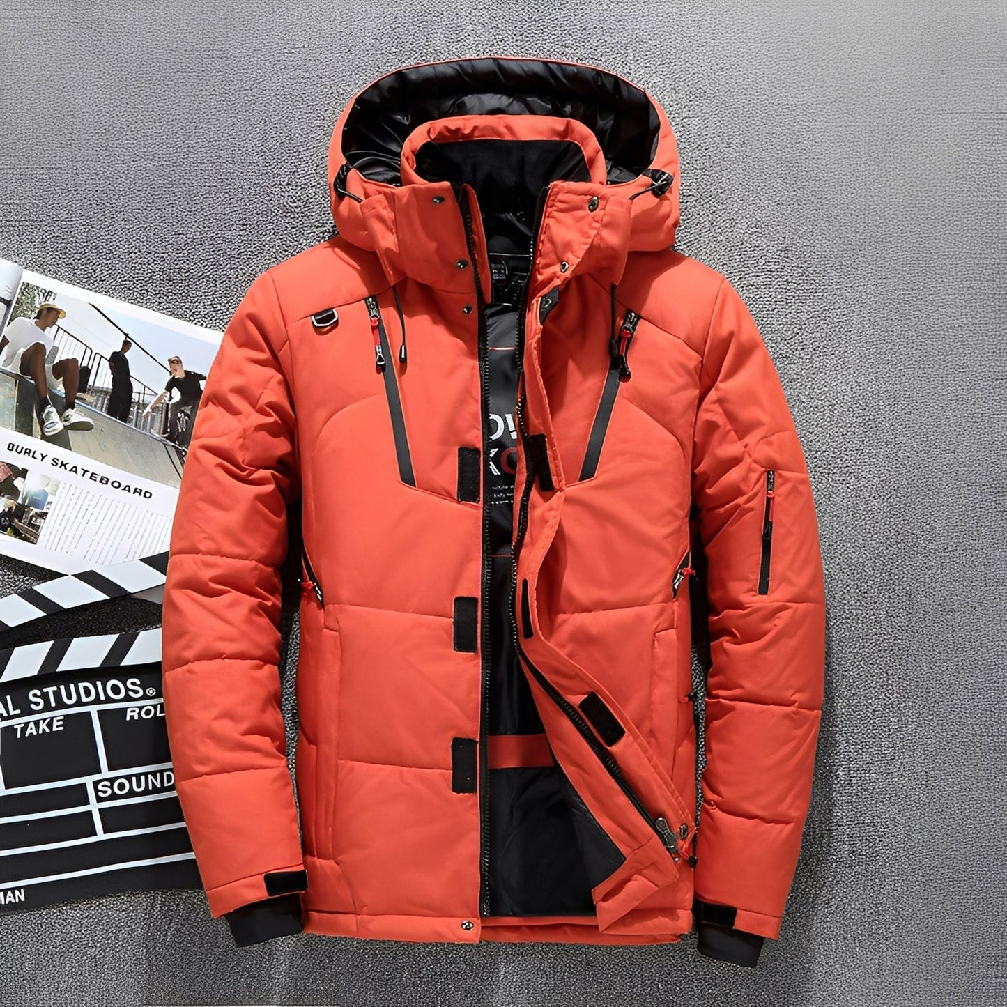 Damian - Veste à capuche moderne avec plusieurs poches pour hommes