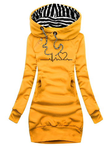 Roxanne - Robe pull décontractée avec capuche pour femme
