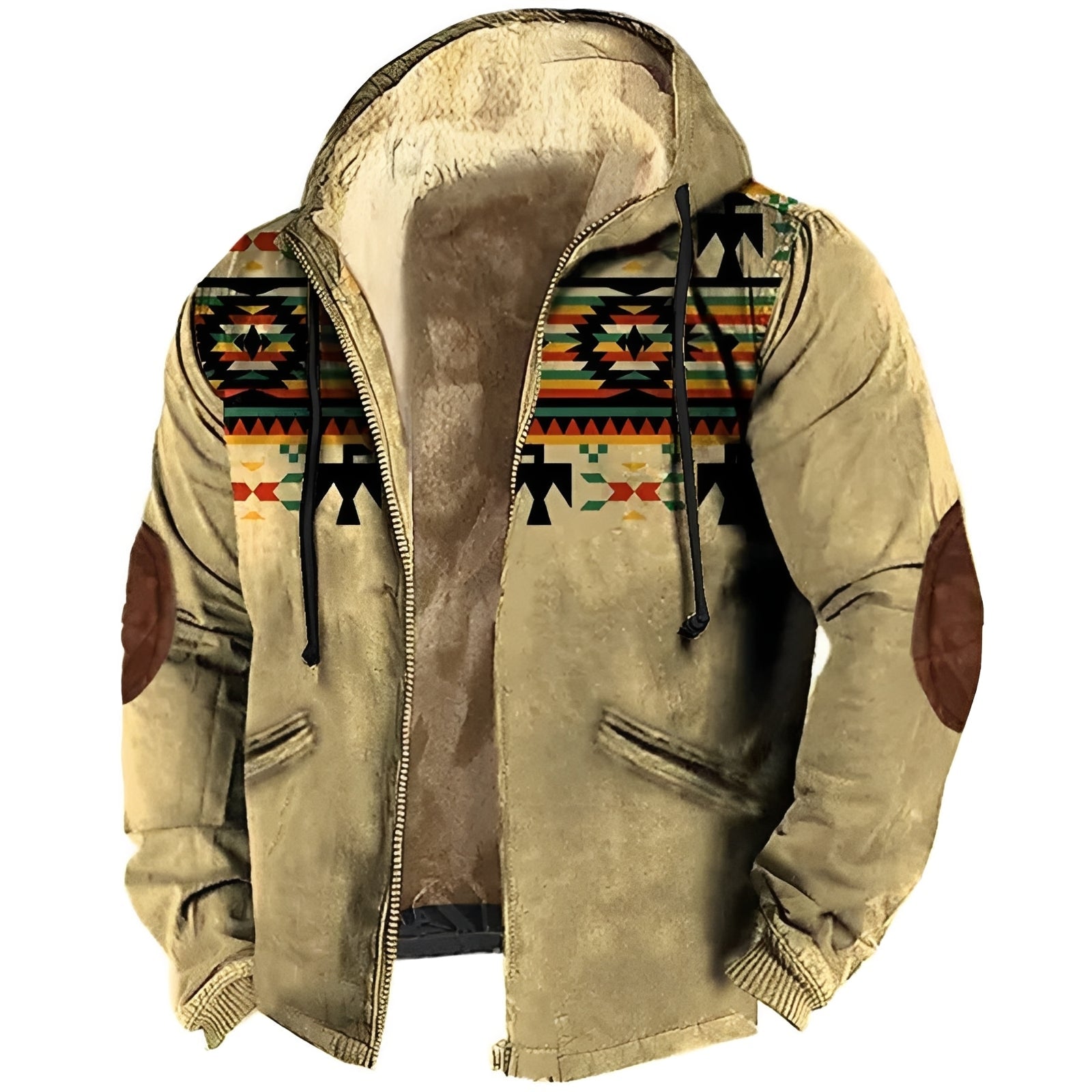 Edwin - Sweat à capuche stylé avec design ethnique pour hommes