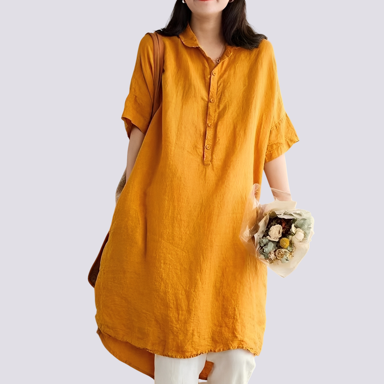 Deborah - Robe-chemise décontractée à coupe ample pour femmes