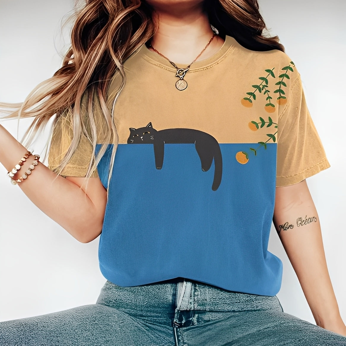 Alvina - T-shirt femme avec motif décontracté