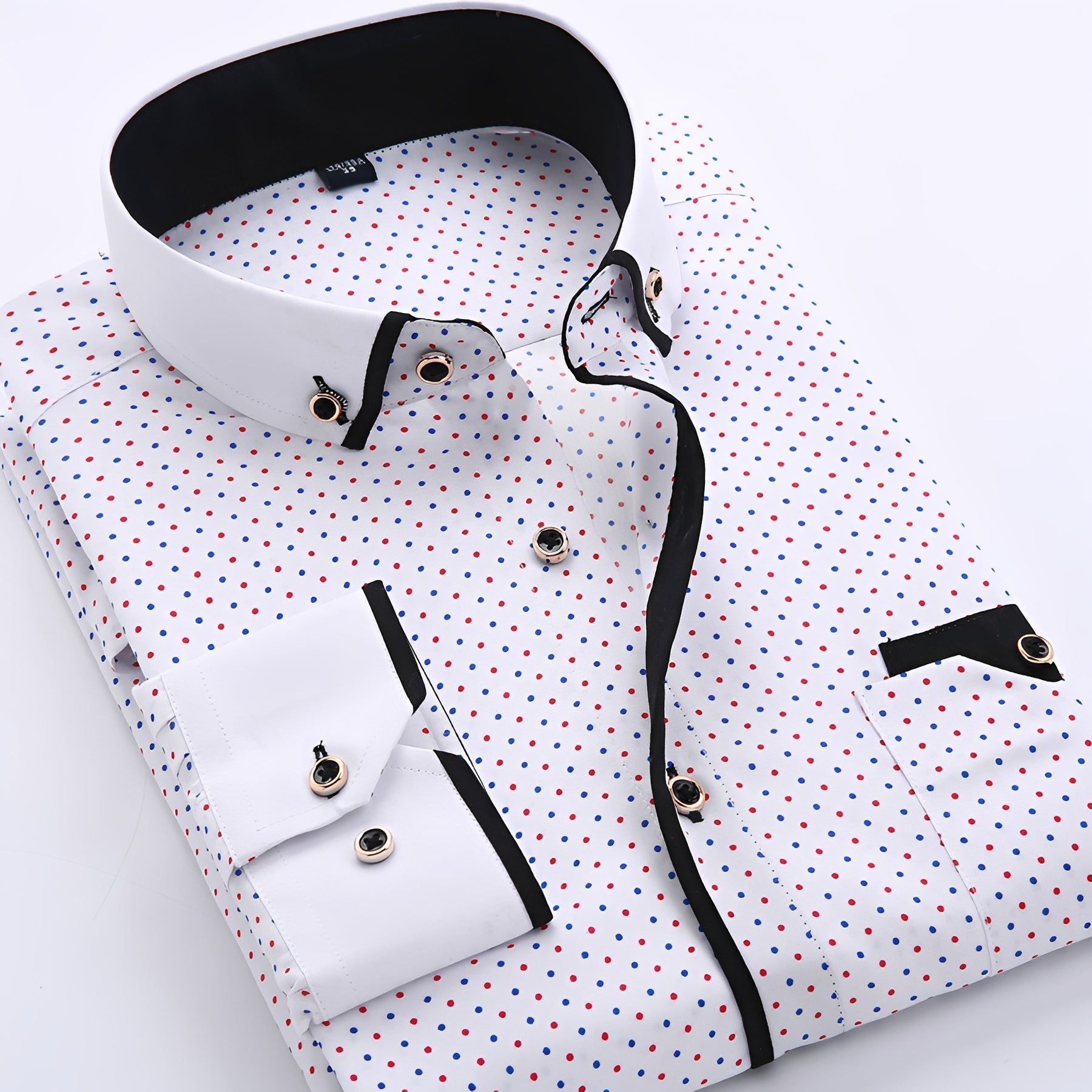 Nolhan - Chemise classique à manches longues pour hommes