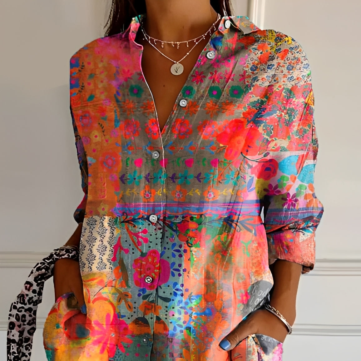 Anna - Blouse élégante avec imprimé