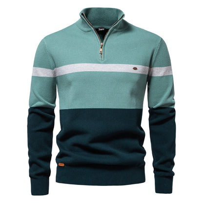 Johnson - Trendy pullover with quarter zipper for men