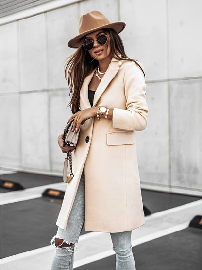 Simone - Manteau classique à deux boutons avec manches longues