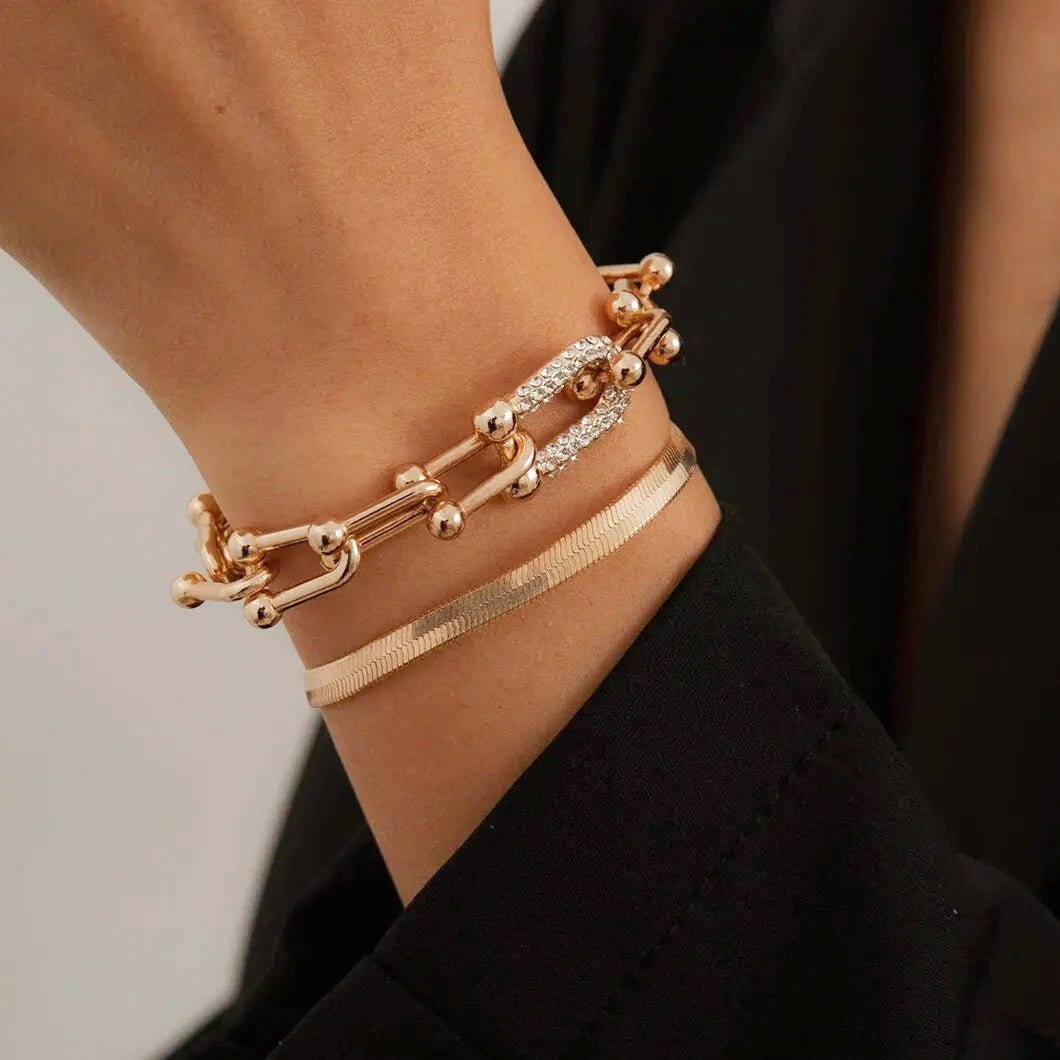 Maelys – Ensemble de Bracelets Chaîne & Serpent