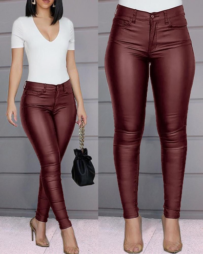 Dina – Pantalon en cuir souple