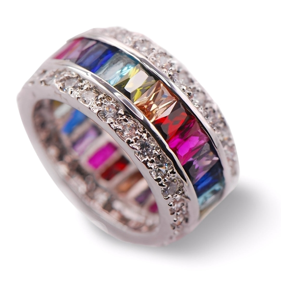 Sheena – Bague avec plusieurs pierres en argent 925