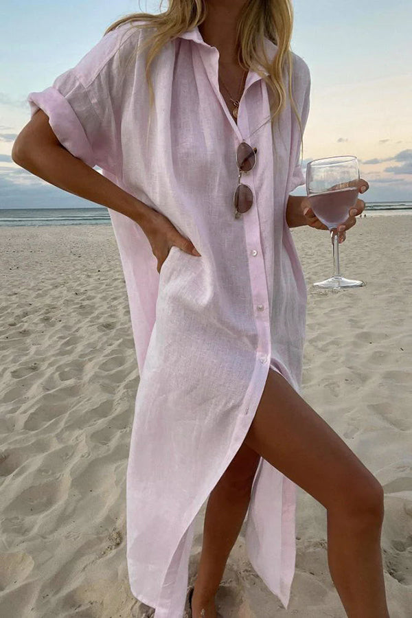 Gracey - Robe chemise inspirée par la plage