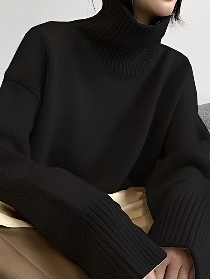 Yvette - Pull en cachemire à col roulé pour femme