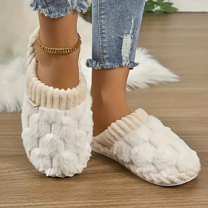 Hawa - Chaussons d'hiver en peluche avec bout fermé