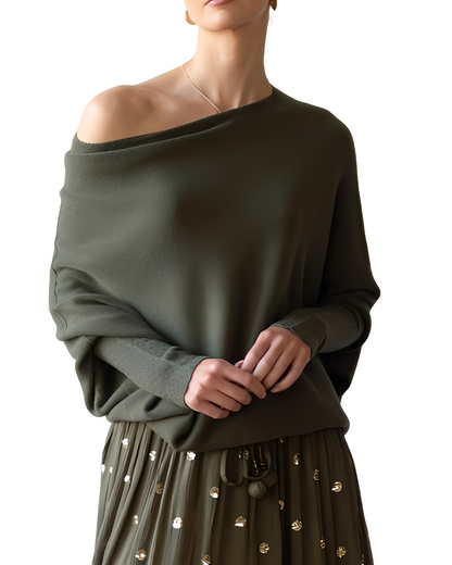 Gabrielle - Trendy sweater for women with bare shoulders