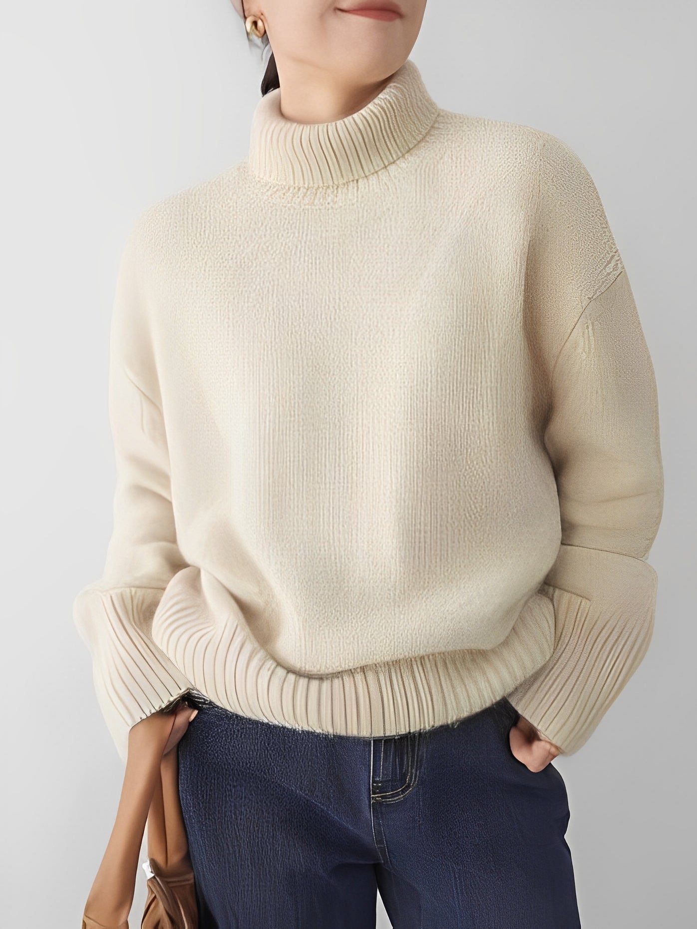 Yvette - Pull en cachemire à col roulé pour femme