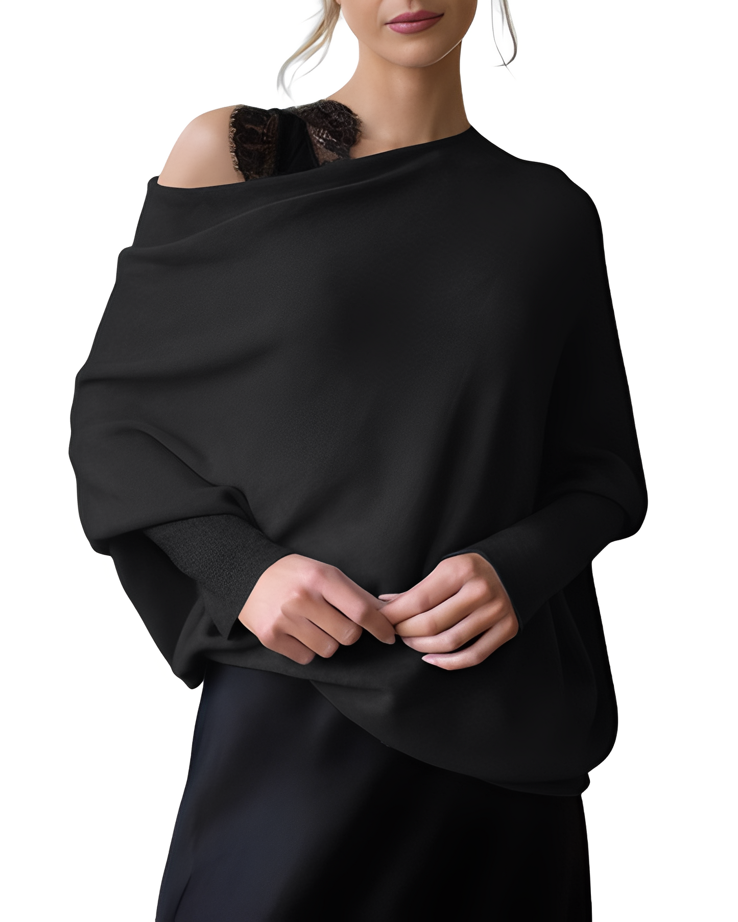 Gabrielle - Trendy sweater for women with bare shoulders