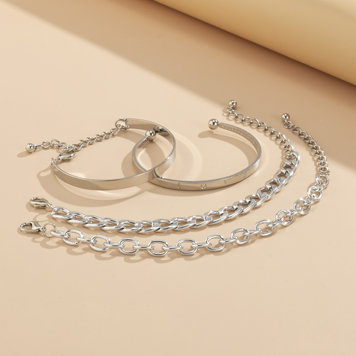 Bracelet à 4 chaînes - ensemble de bracelets ajustables