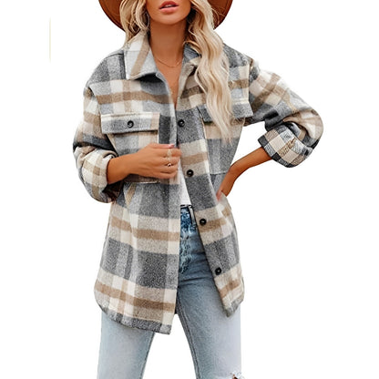 Melissa - Chemise en laine à carreaux pour femmes