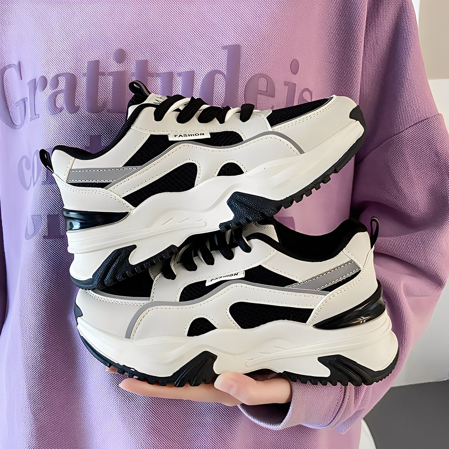 Sophie - Baskets modernes avec semelle épaisse pour femmes