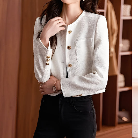 Trecia - Élégante veste courte en tweed pour femmes