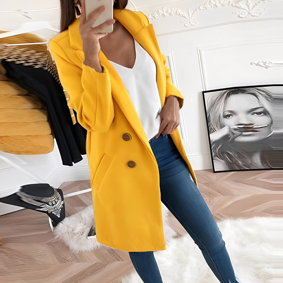 Chantal - Manteau d'hiver long élégant pour femmes