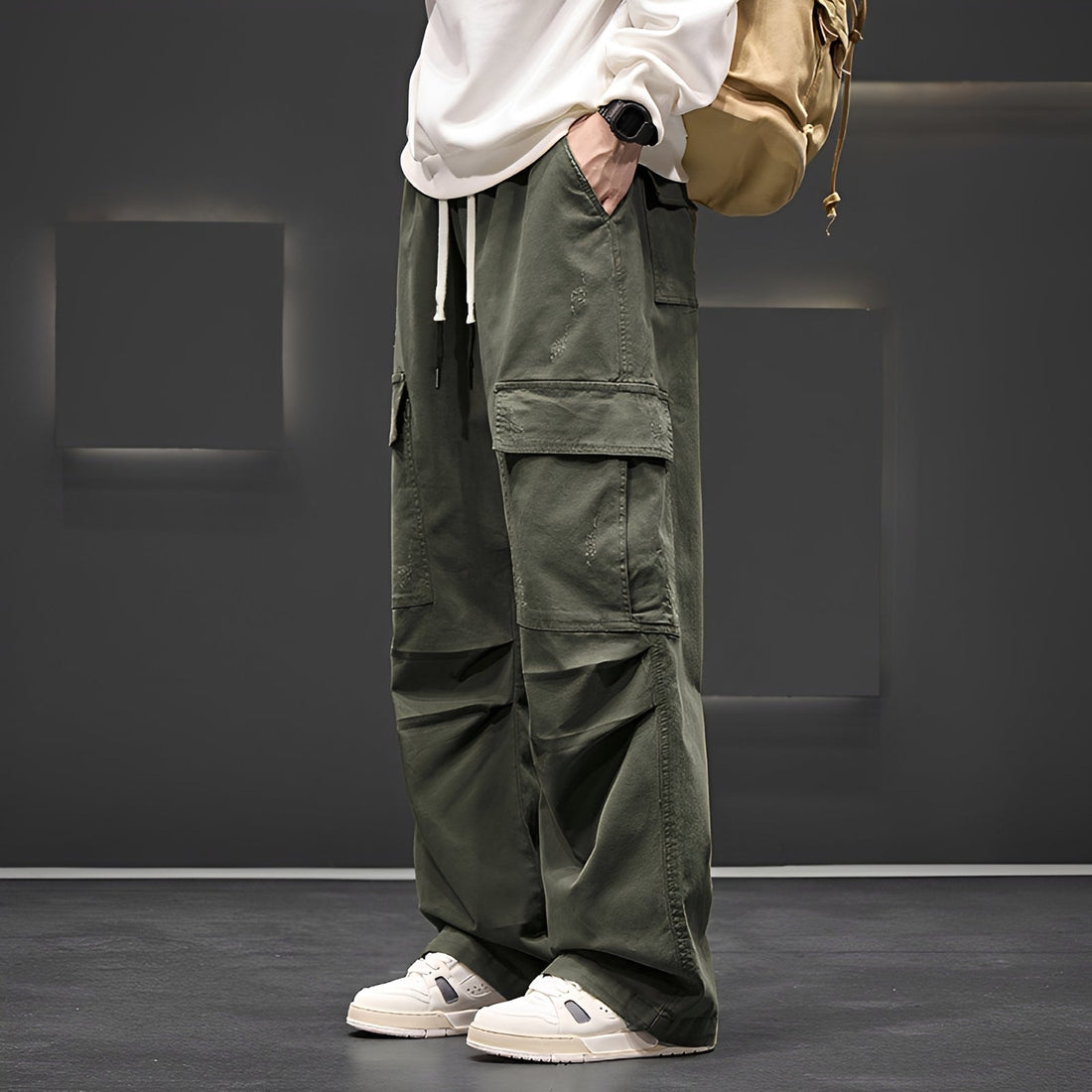 Brennan - Pantalon Cargo Décontracté et Ample