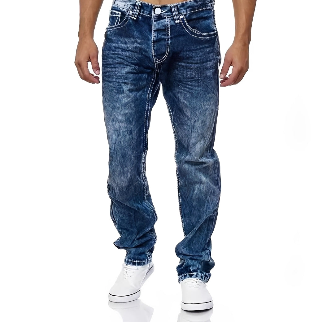 Stefan - Jean droit et ample en stretch pour hommes