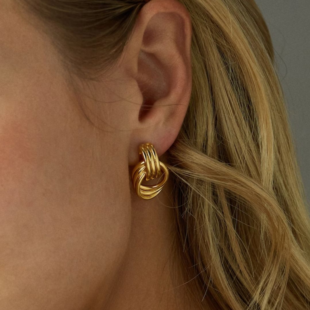 Lena - Boucles d'oreilles créoles en couches