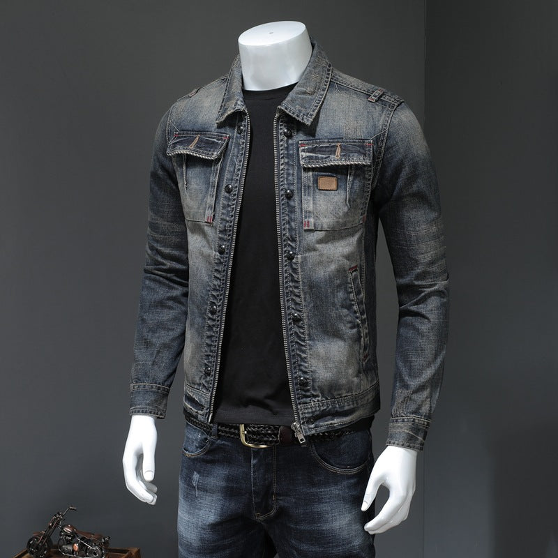 Lennon - Veste en jean classique et large pour hommes