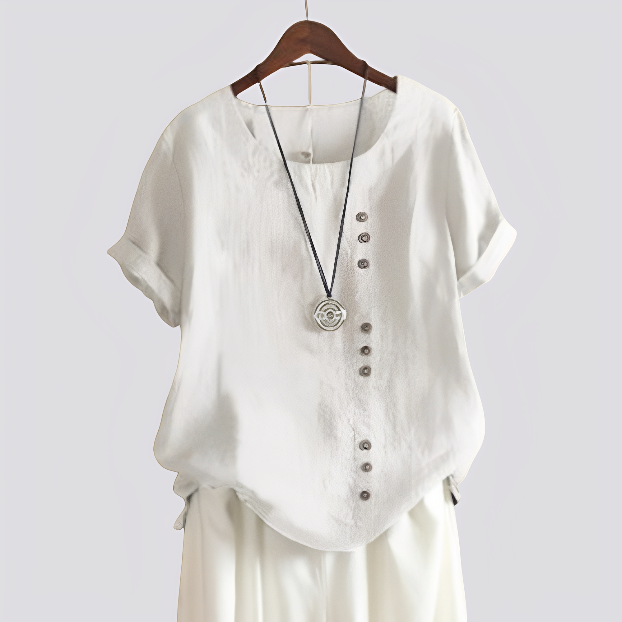 Isabelle - Chemise confortable à manches courtes pour femmes