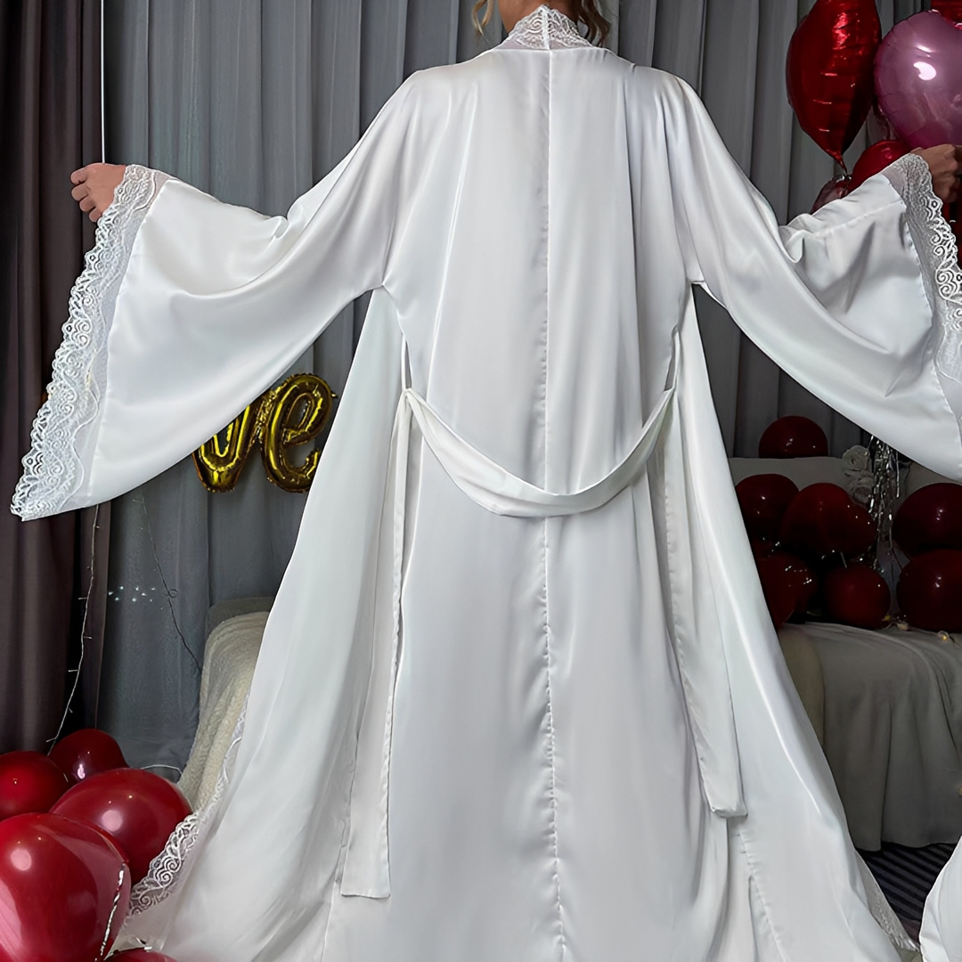 Joannah - Robe de chambre en dentelle longue pour femme