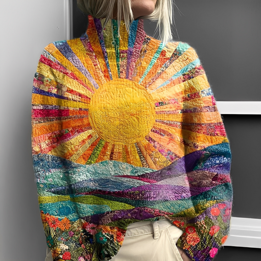 Olivia - Comfortable women's sweater with a turtleneck collar