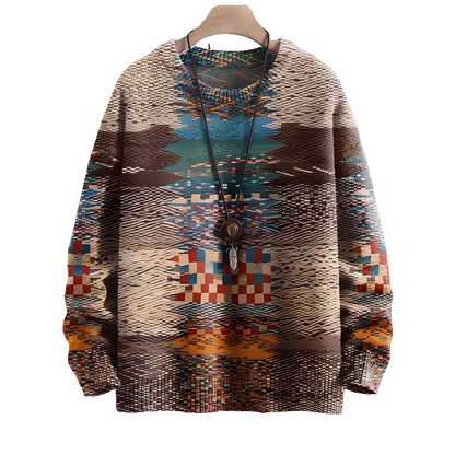 Eugene - Gestreifter Wollpullover für Herren in Mode