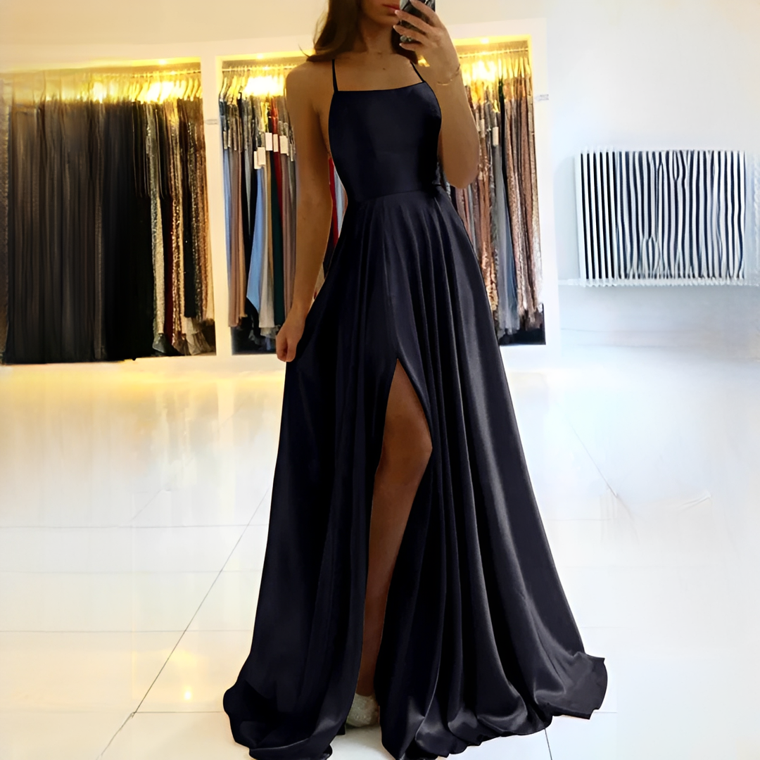 Shamcy - Robe Élégante Maxi à Fente