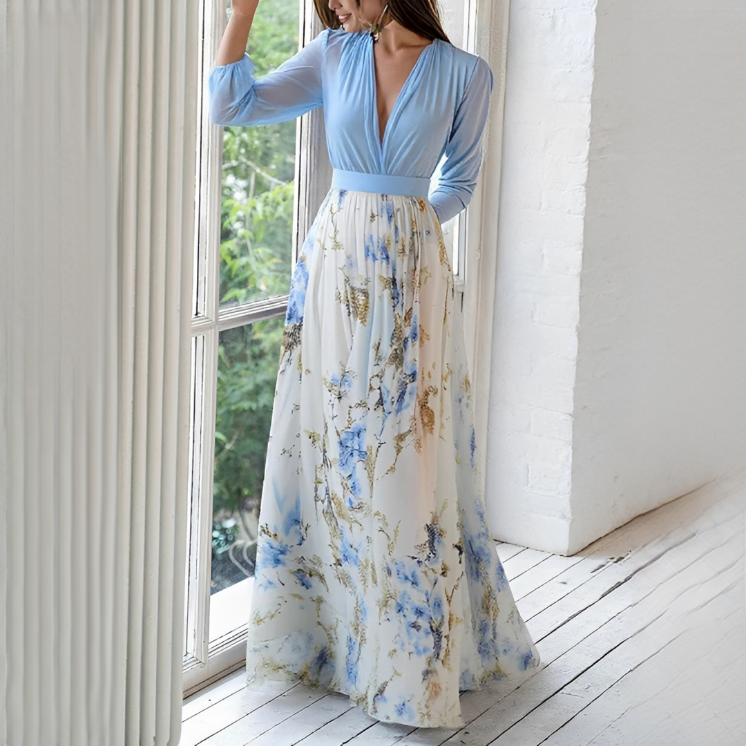 Mitchellie - Robe chic pour femme à décolleté en V