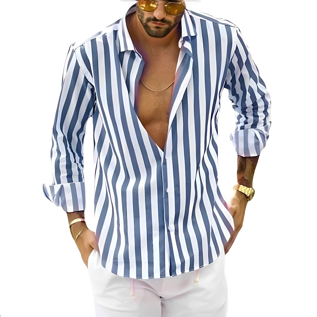 Roldan - Chemise d'été pour homme à rayures