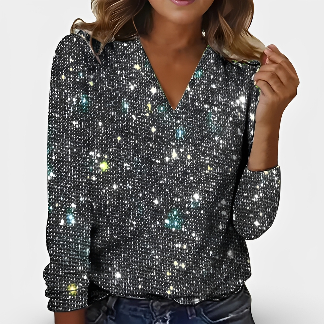 Casandra - Top à paillettes moderne pour femme