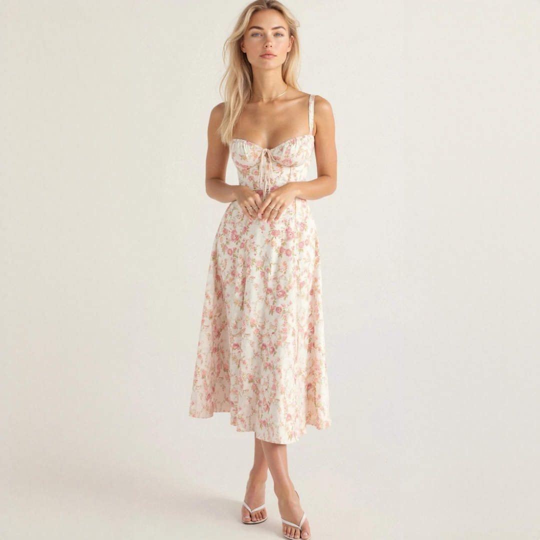 Liana - Robe midi raffinée