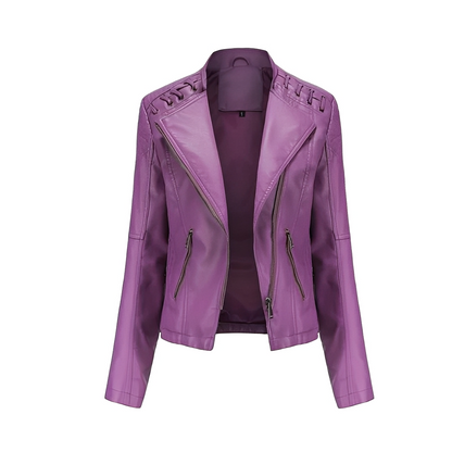 Kortney - Refined leather jacket for women