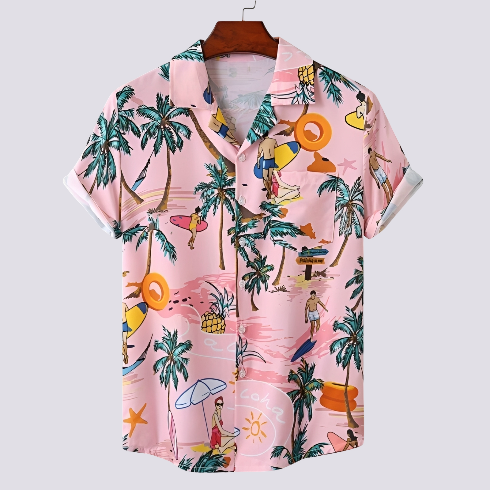Ronan - Chemise élégante à imprimé hawaïen pour hommes