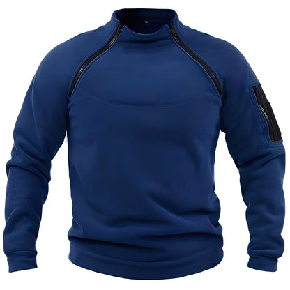 Wilbur - Sweat en polaire sport avec zip pour hommes