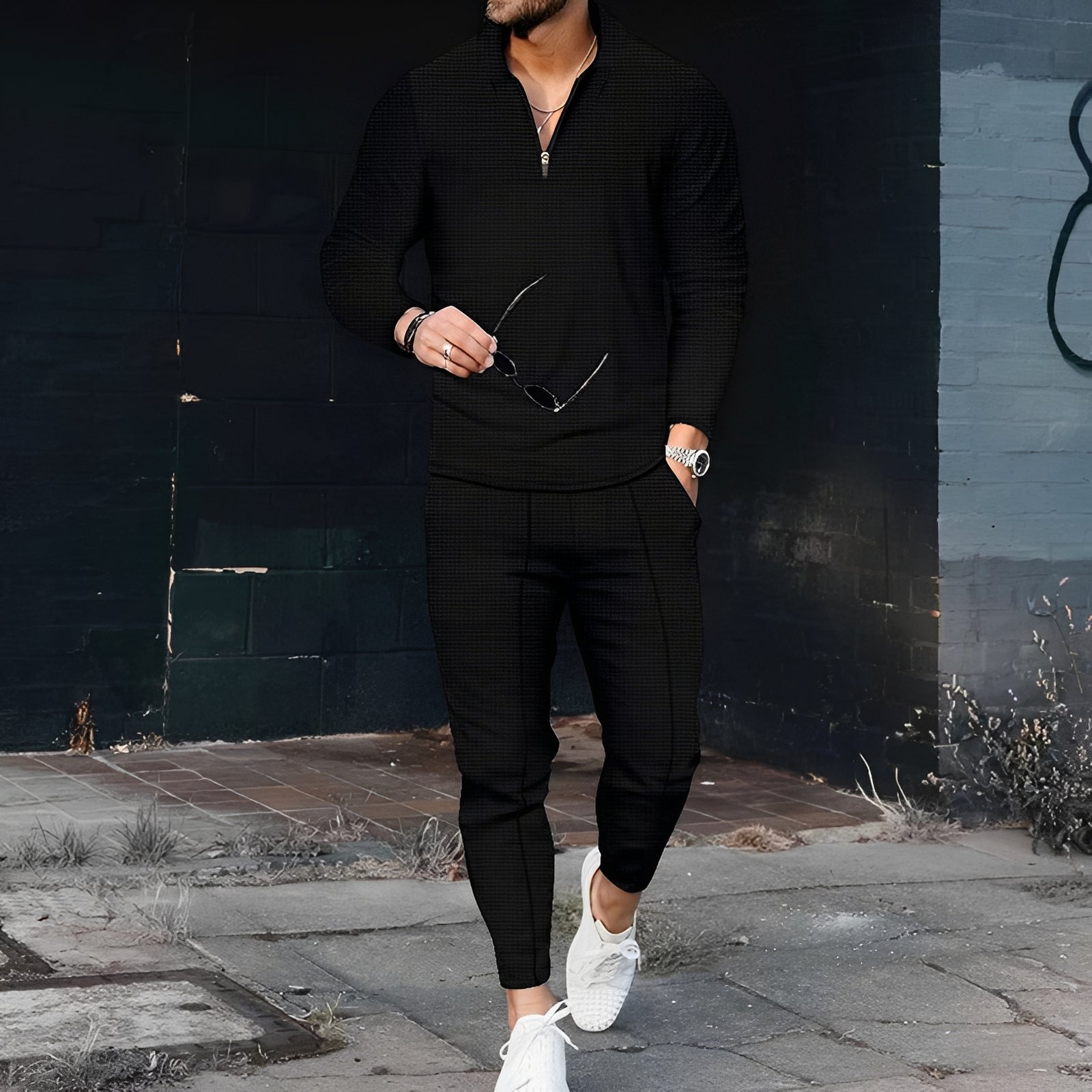 Andrew - Ensemble de sport élégant avec motif gaufré pour hommes