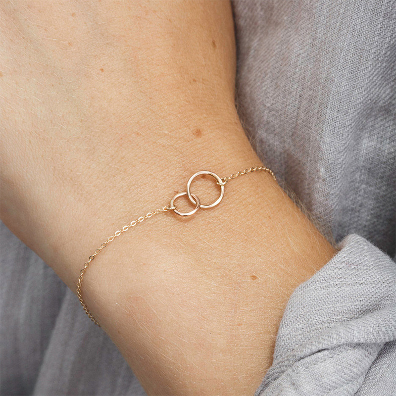 Bracelet d'anneaux entrelacés - Anneaux entrelacés