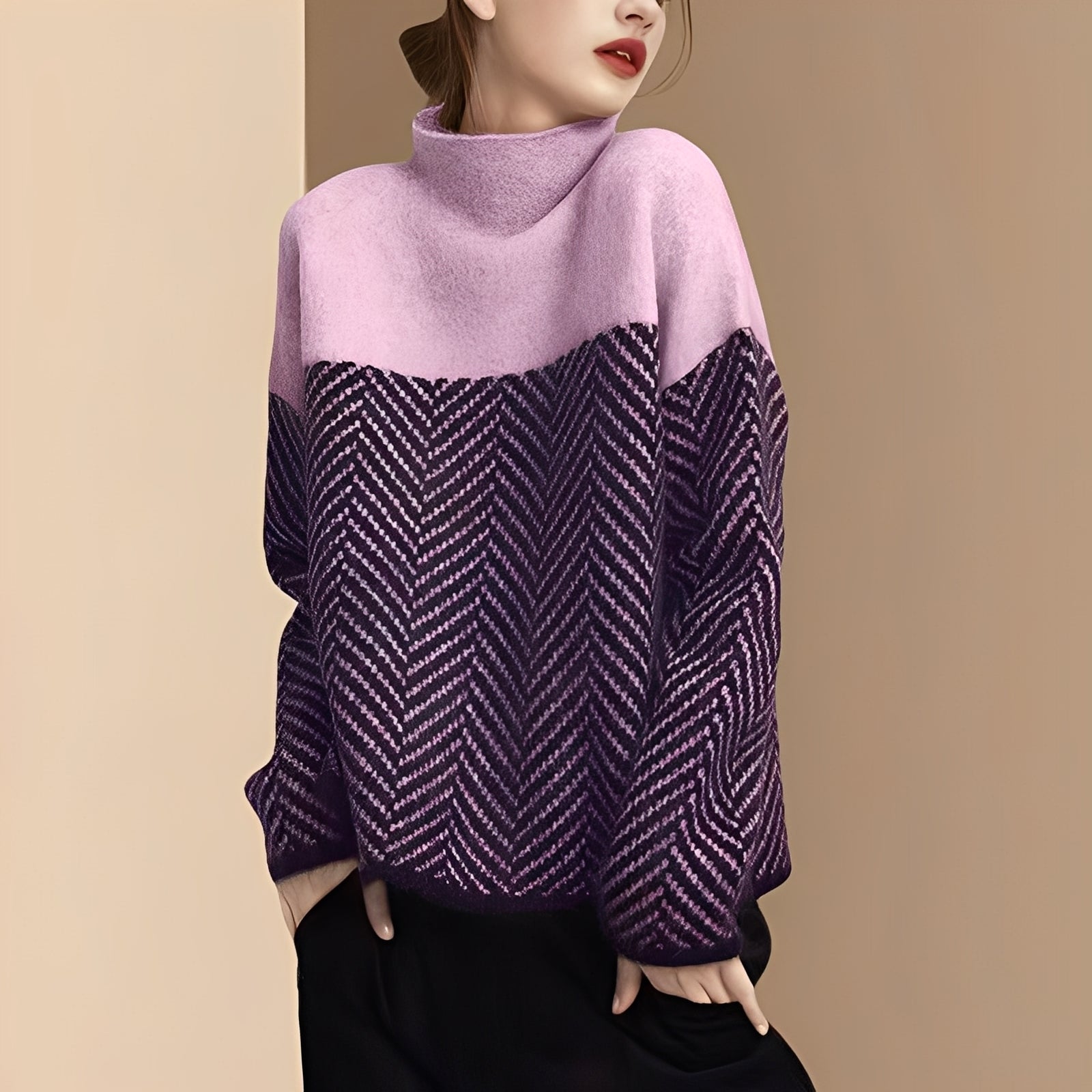 Lauraine - Pull col roulé élégant pour femmes